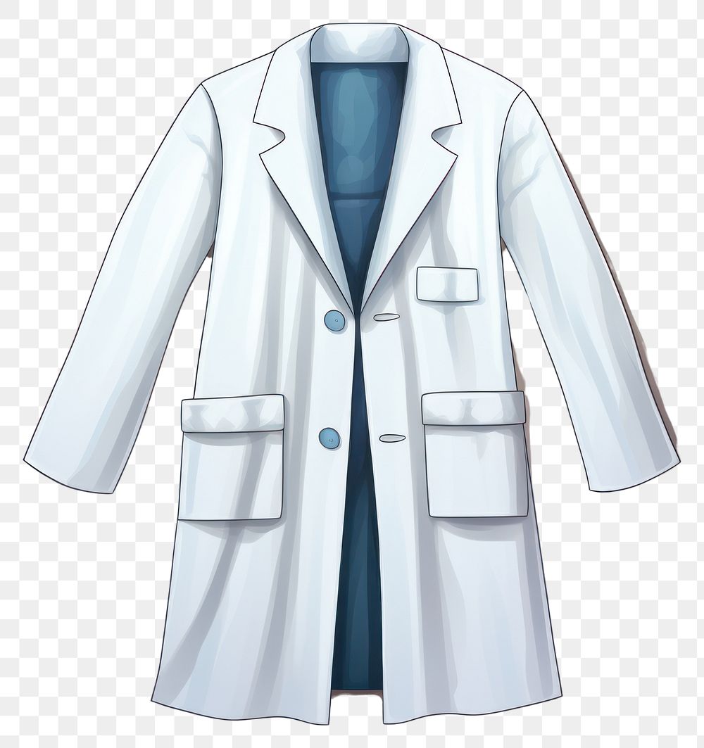 PNG Lab coat white background stethoscope protection. AI generated Image by rawpixel.