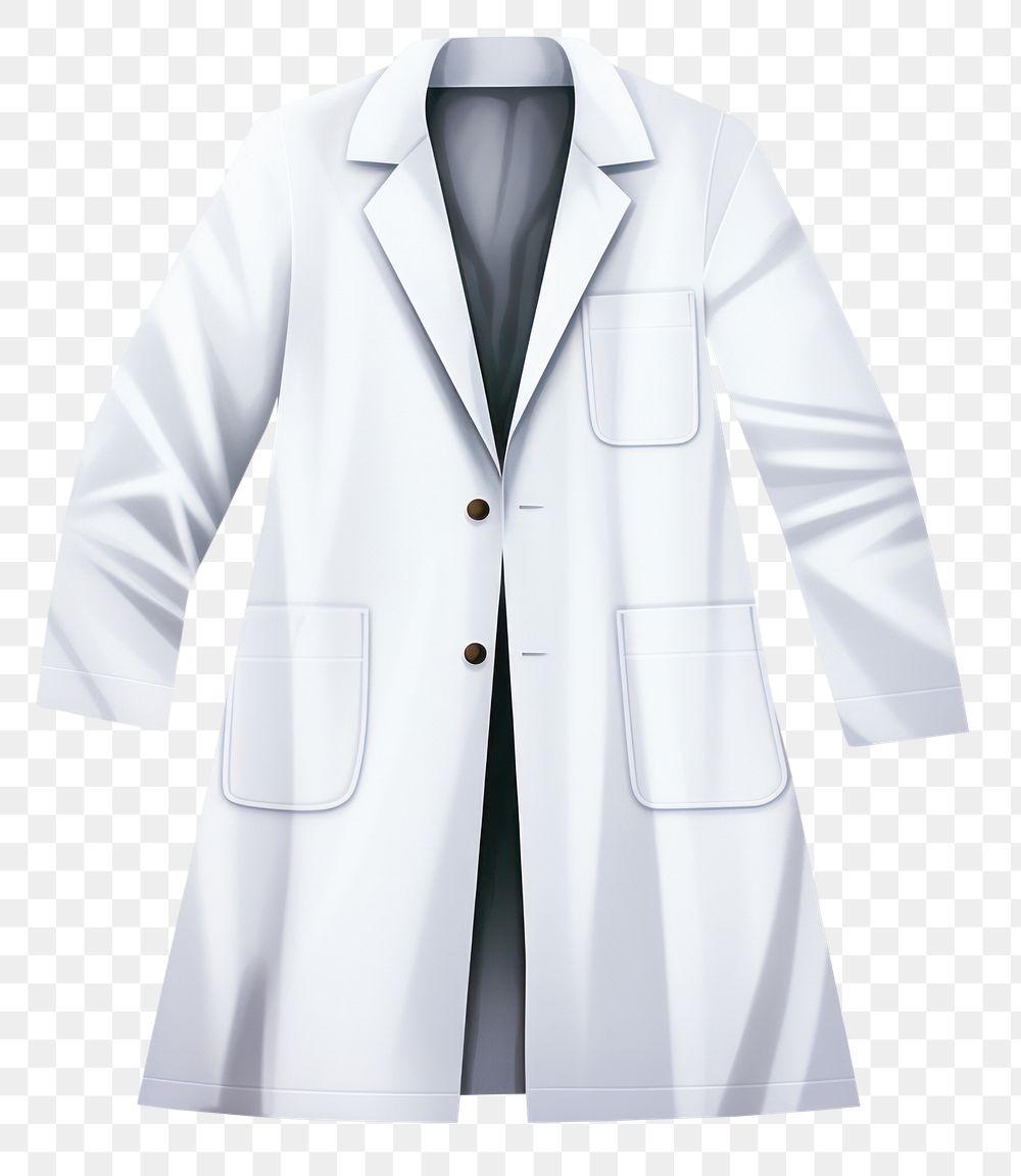 PNG Lab coat white background stethoscope protection. 