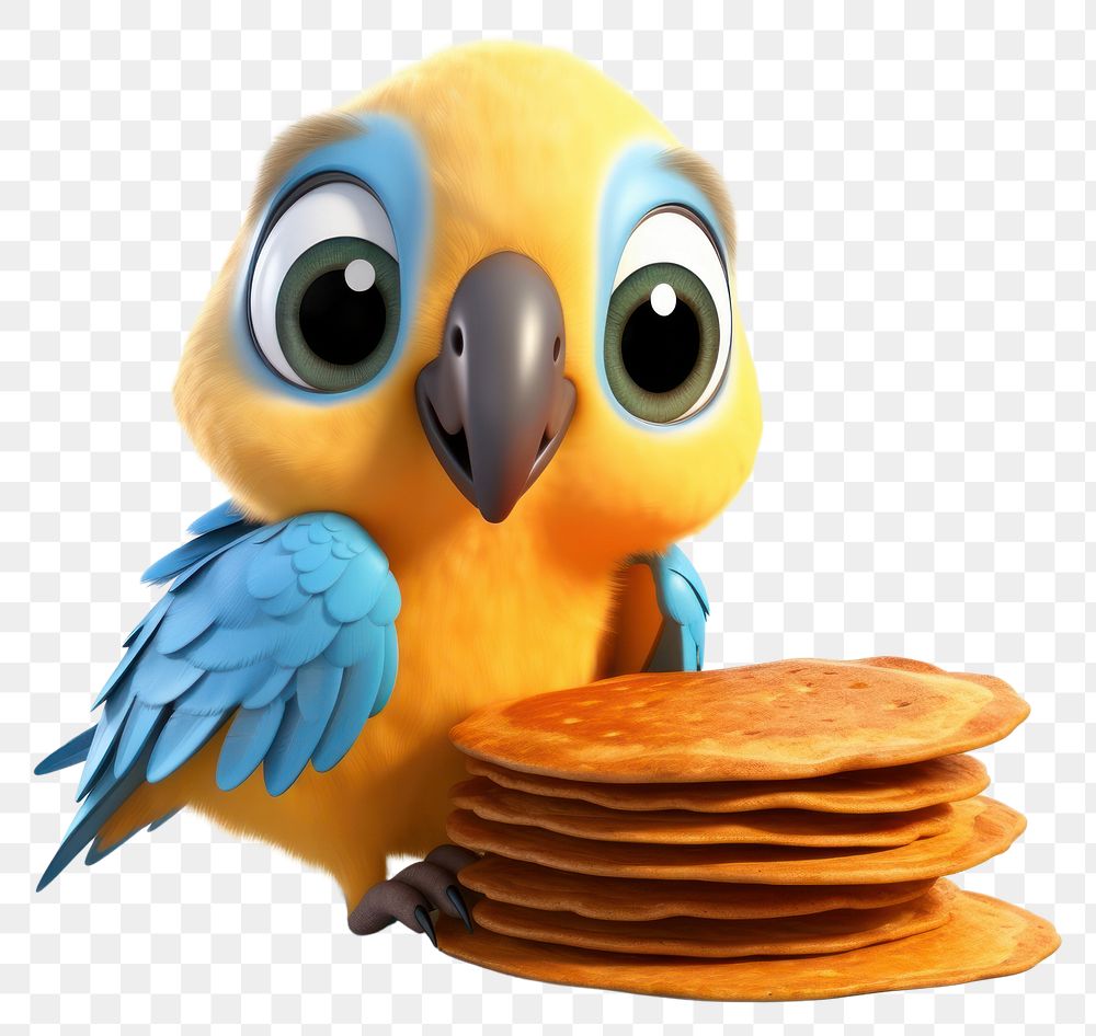 PNG  Parrot pancake animal bird. AI generated Image by rawpixel.