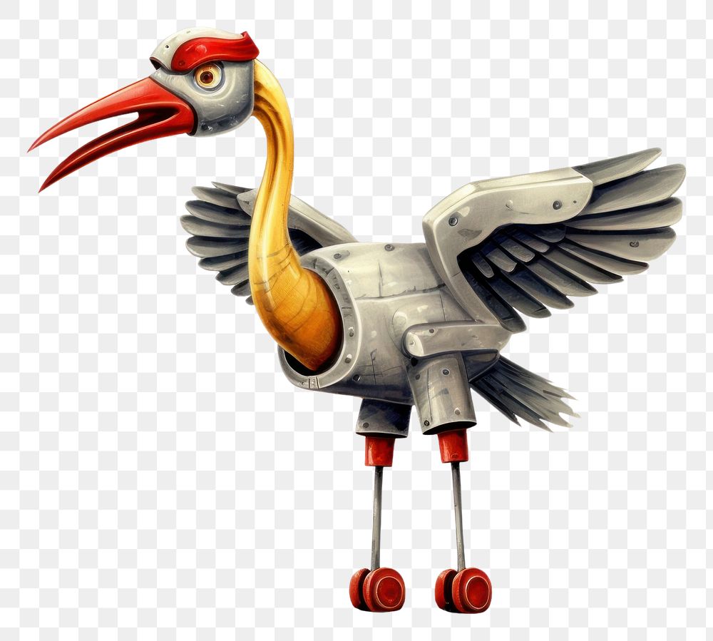 PNG Toy crane animal stork bird. AI generated Image by rawpixel.
