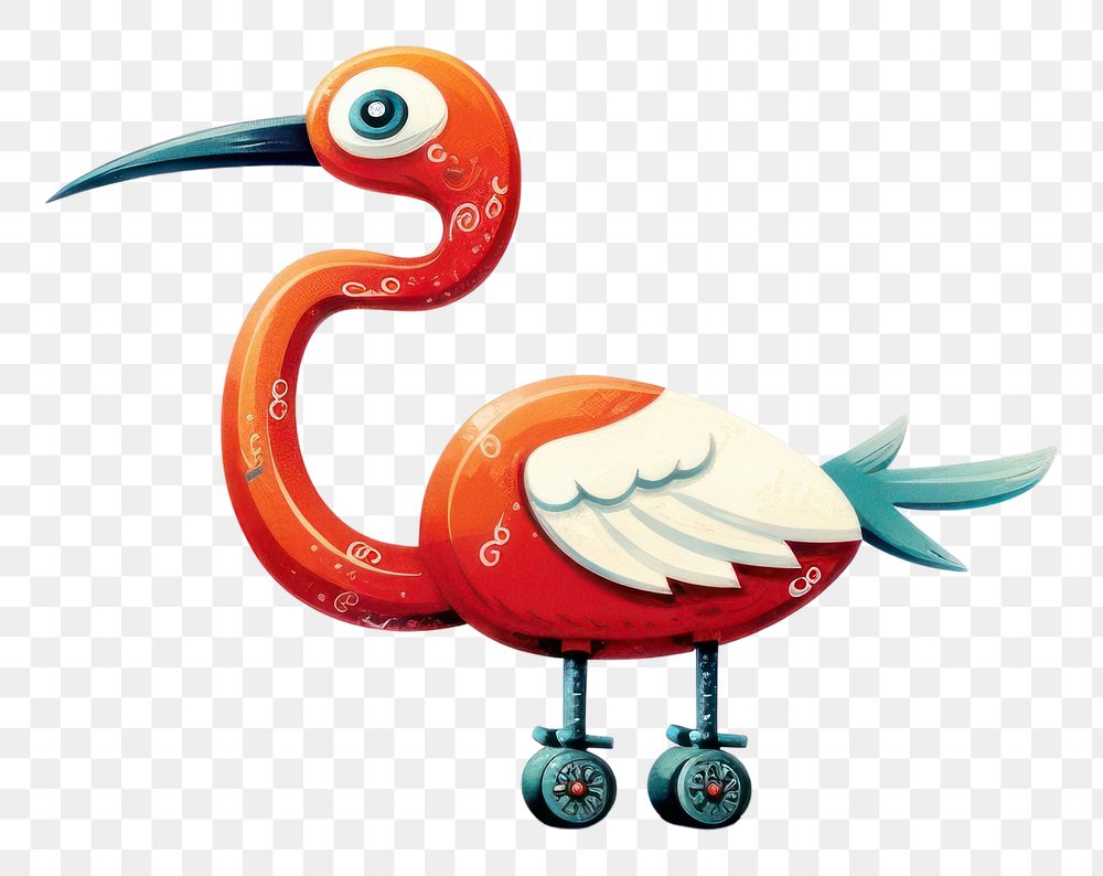 PNG Toy crane flamingo animal bird. AI generated Image by rawpixel.