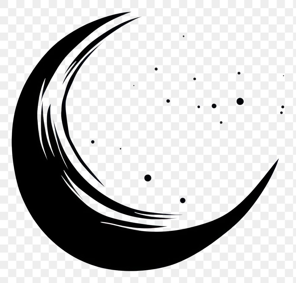 PNG Moon stroke shape outline night logo monochrome. AI generated Image by rawpixel.