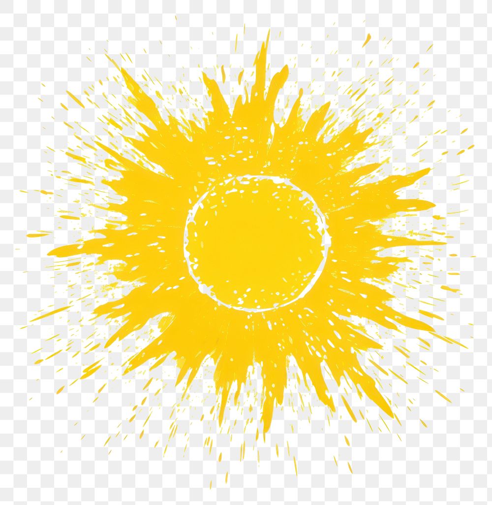 PNG Yellow glitter sun stroke shape outline backgrounds outdoors sky. AI generated Image by rawpixel.