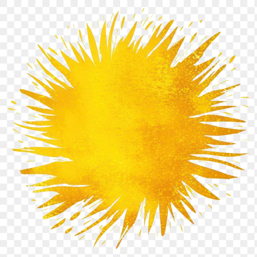 PNG Yellow glitter sun stroke shape outline backgrounds white background splattered. AI generated Image by rawpixel.