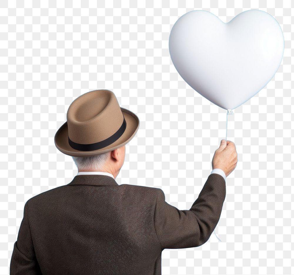 PNG  Love balloon holding heart. AI generated Image by rawpixel.