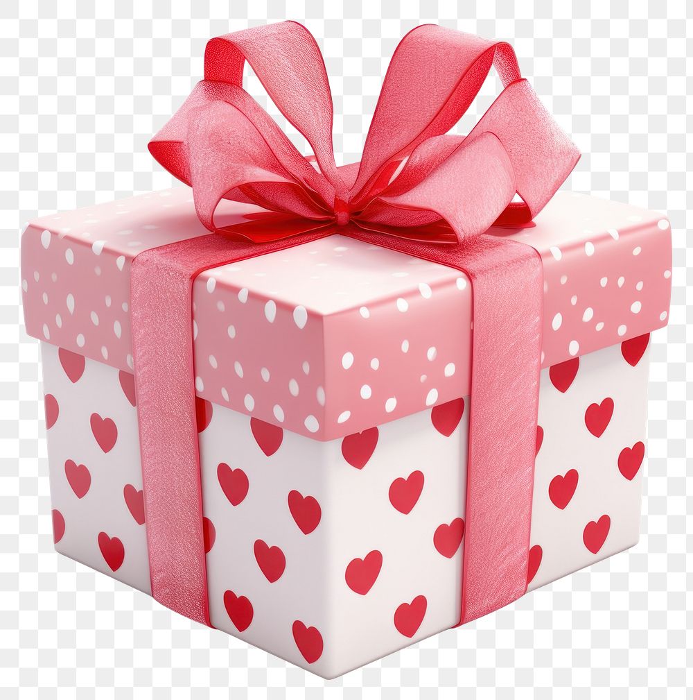 PNG  Valentine gift box white background celebration anniversary