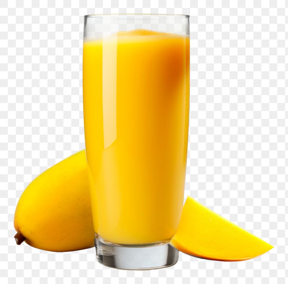 PNG  Mango juice drink fruit glass. AI generated Image by rawpixel.