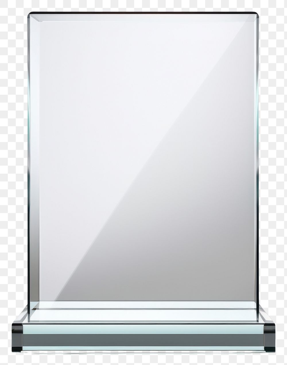 PNG  Trophy rectangle absence mirror. AI generated Image by rawpixel.