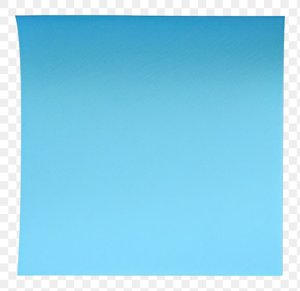 PNG Blue sticky note paper white background simplicity. AI generated Image by rawpixel.