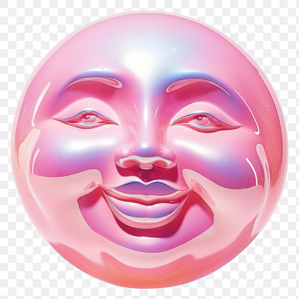 PNG Moon representation portrait smiling