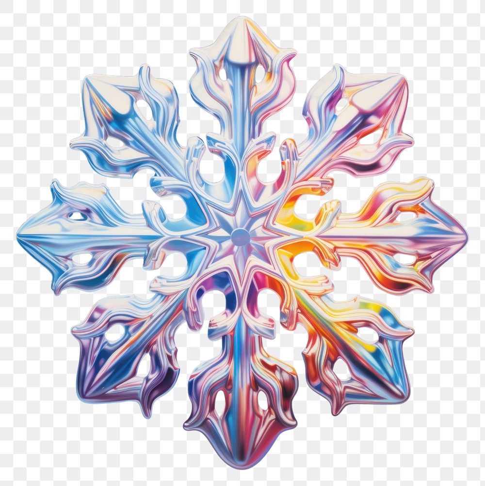 PNG Snowflake art creativity outdoors. AI generated Image by rawpixel.