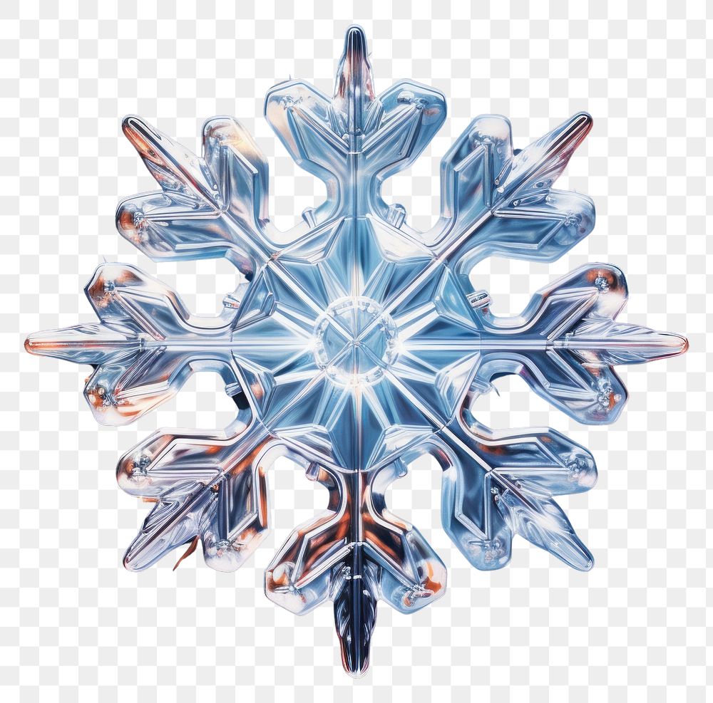 PNG Snowflake illuminated christmas freezing. AI generated Image by rawpixel.