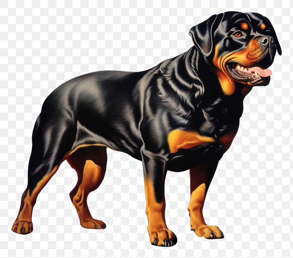 PNG Rottweiler dog rottweiler animal mammal. AI generated Image by rawpixel.