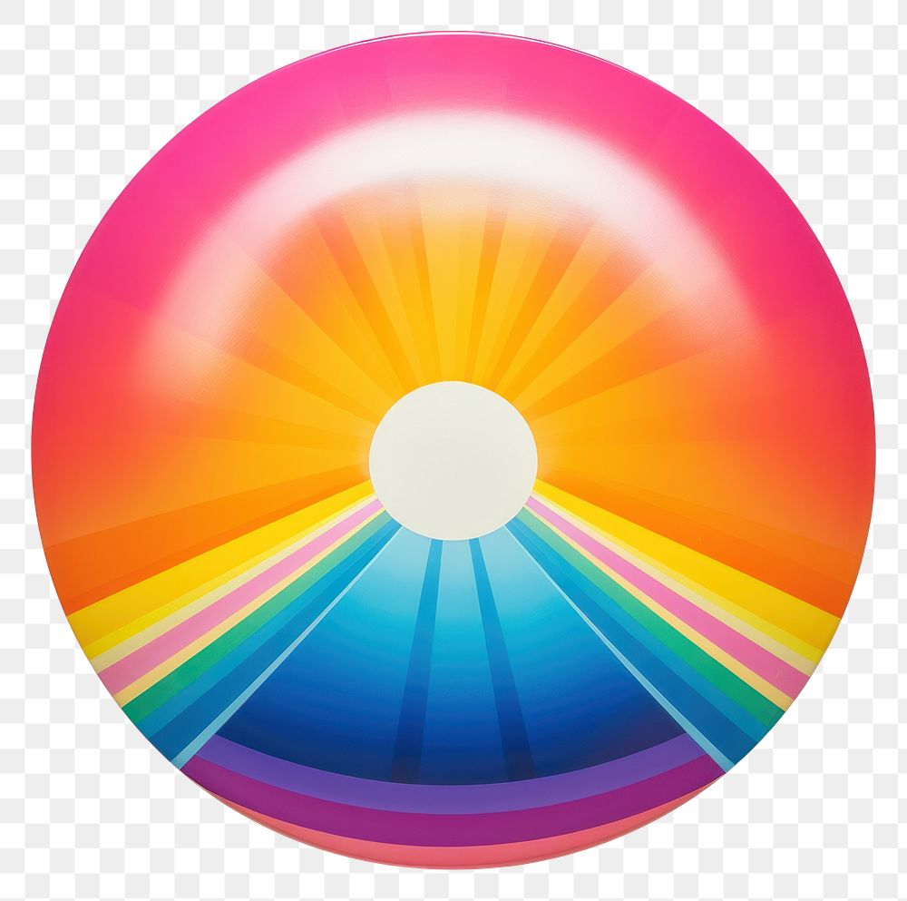 PNG Rainbow gradients in circle white background dishware pattern. AI generated Image by rawpixel.