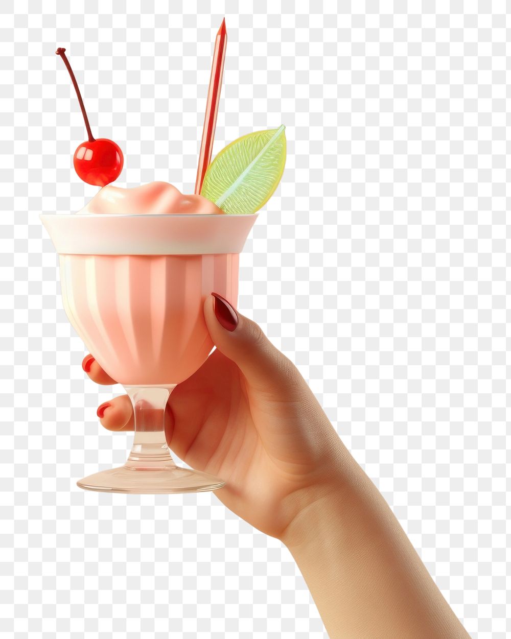 PNG Cocktail dessert holding food. AI generated Image by rawpixel.