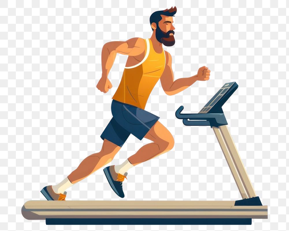 PNG Exercise treadmill sports adult. AI generated Image by rawpixel.