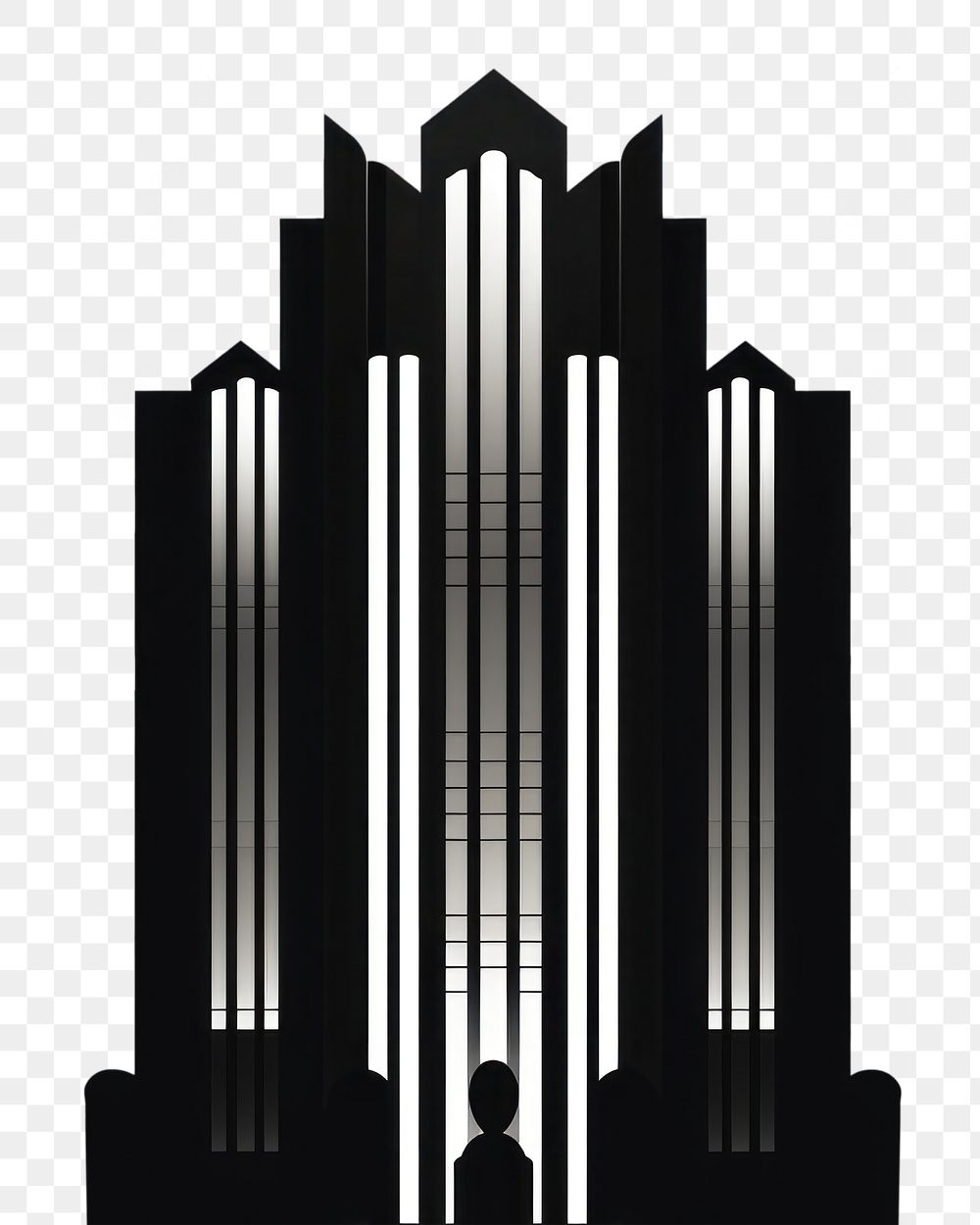 PNG  Building silhouette light city. AI generated Image by rawpixel.