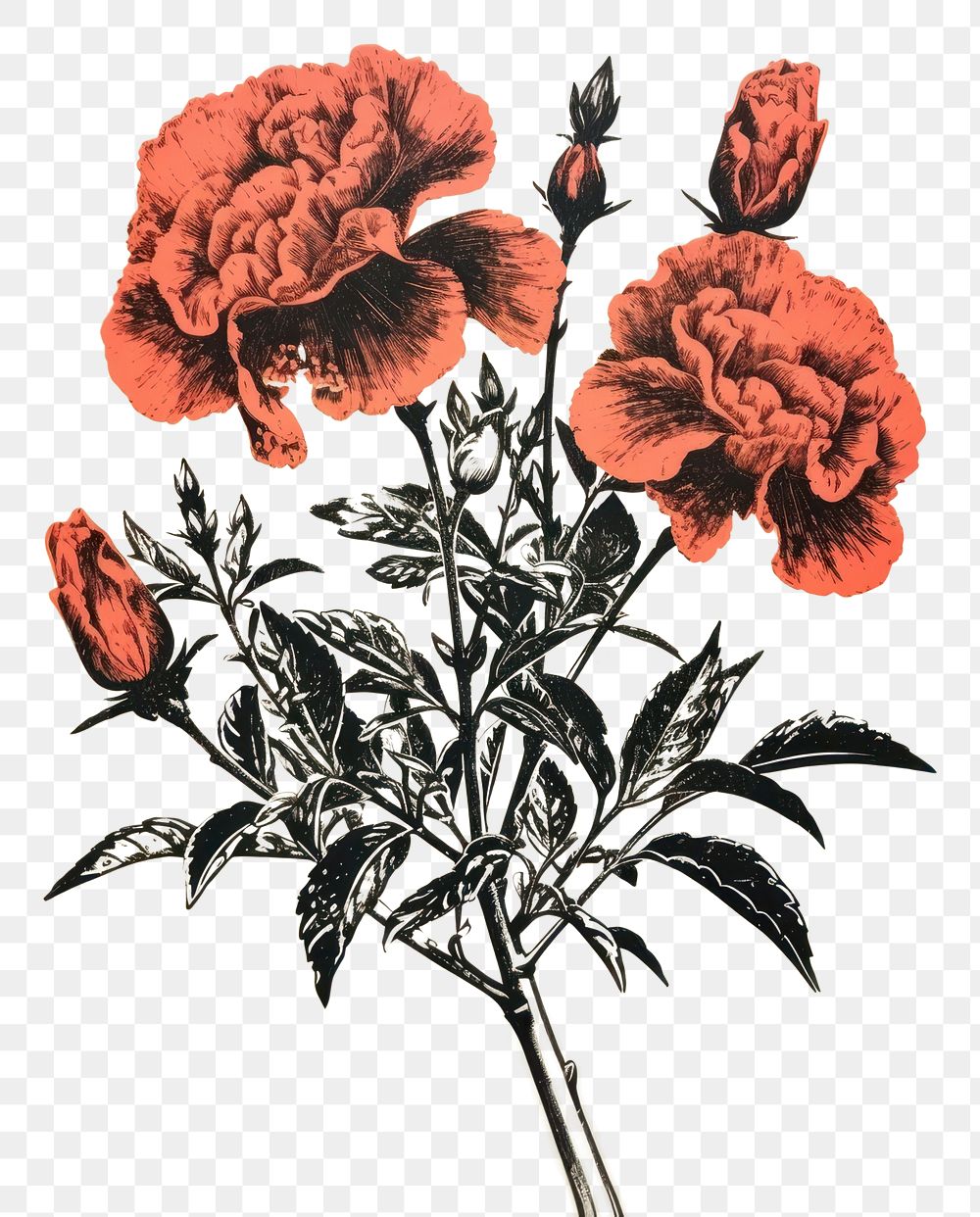PNG A spring flowers plant art red