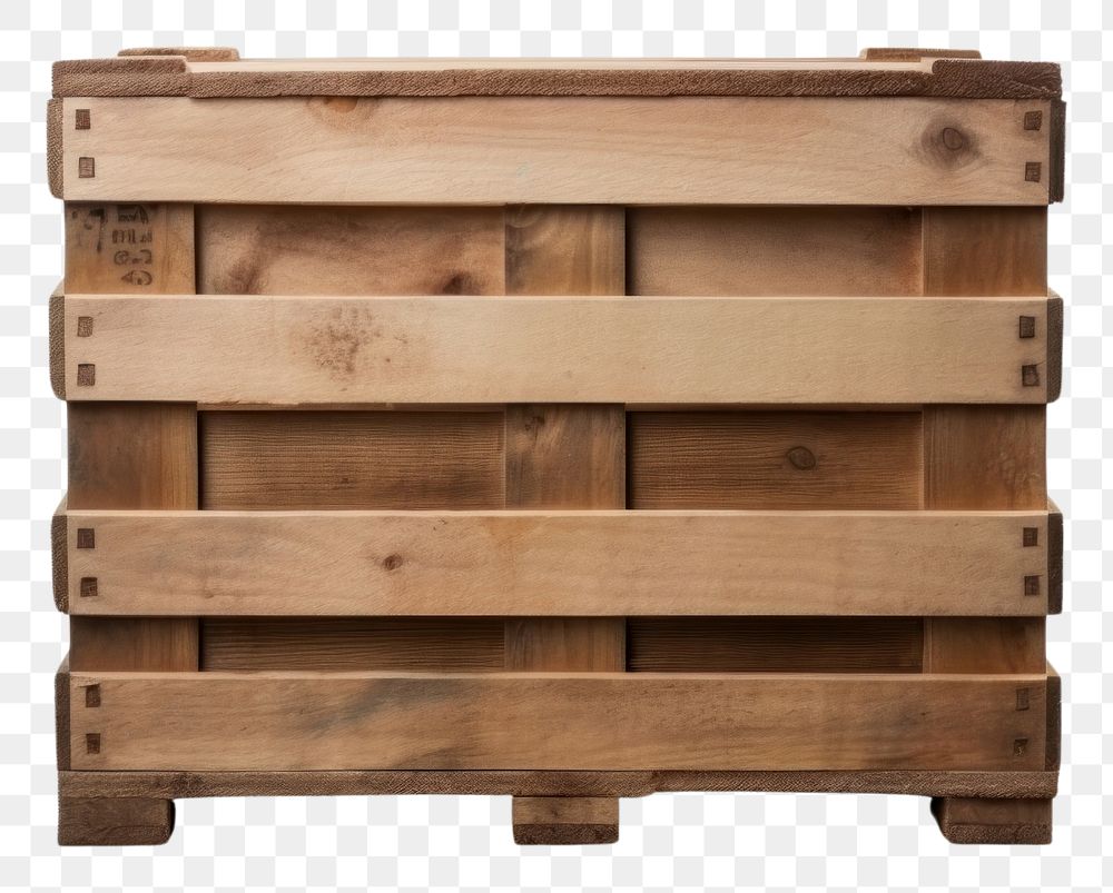 PNG  Wooden pallet box crate white background container. AI generated Image by rawpixel.