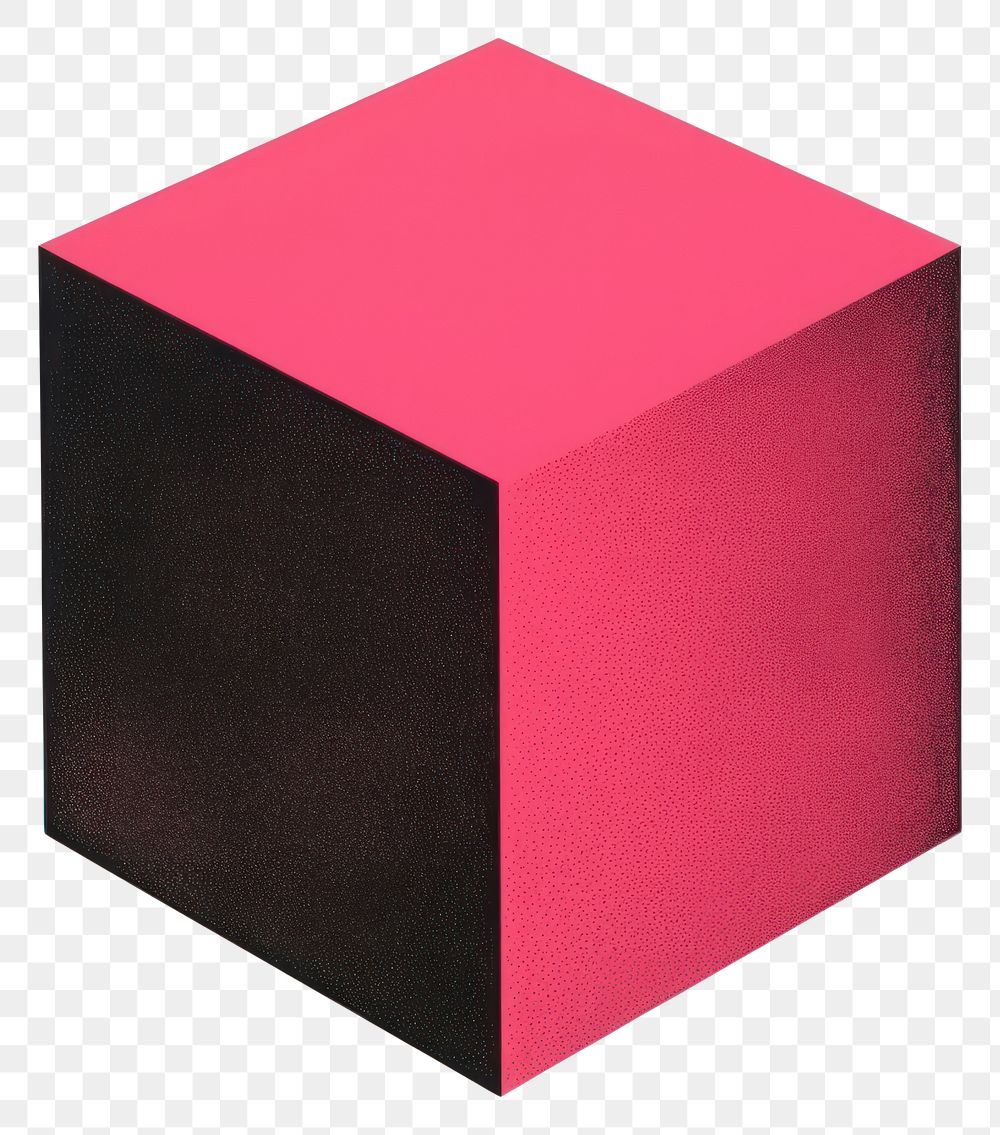 PNG Isometric box pink red creativity. AI generated Image by rawpixel.