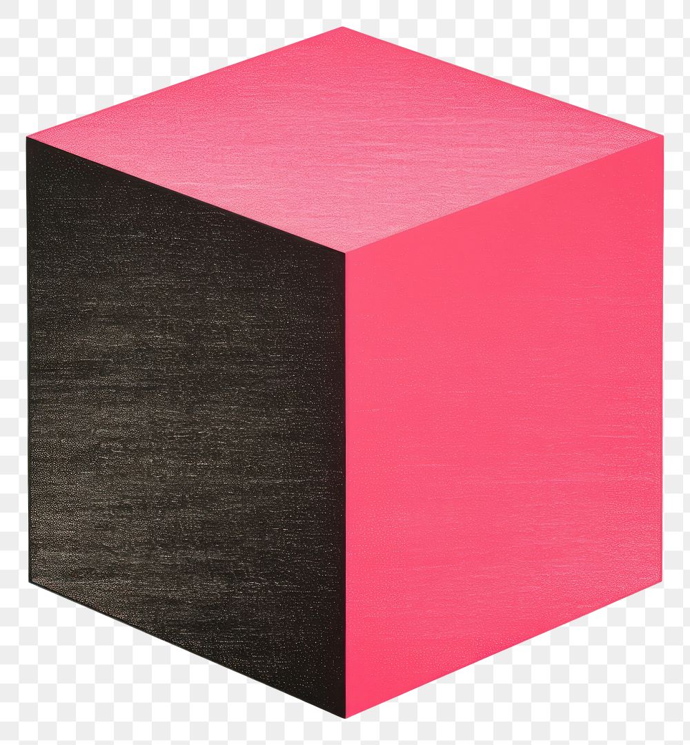 PNG Isometric box pink red creativity. AI generated Image by rawpixel.