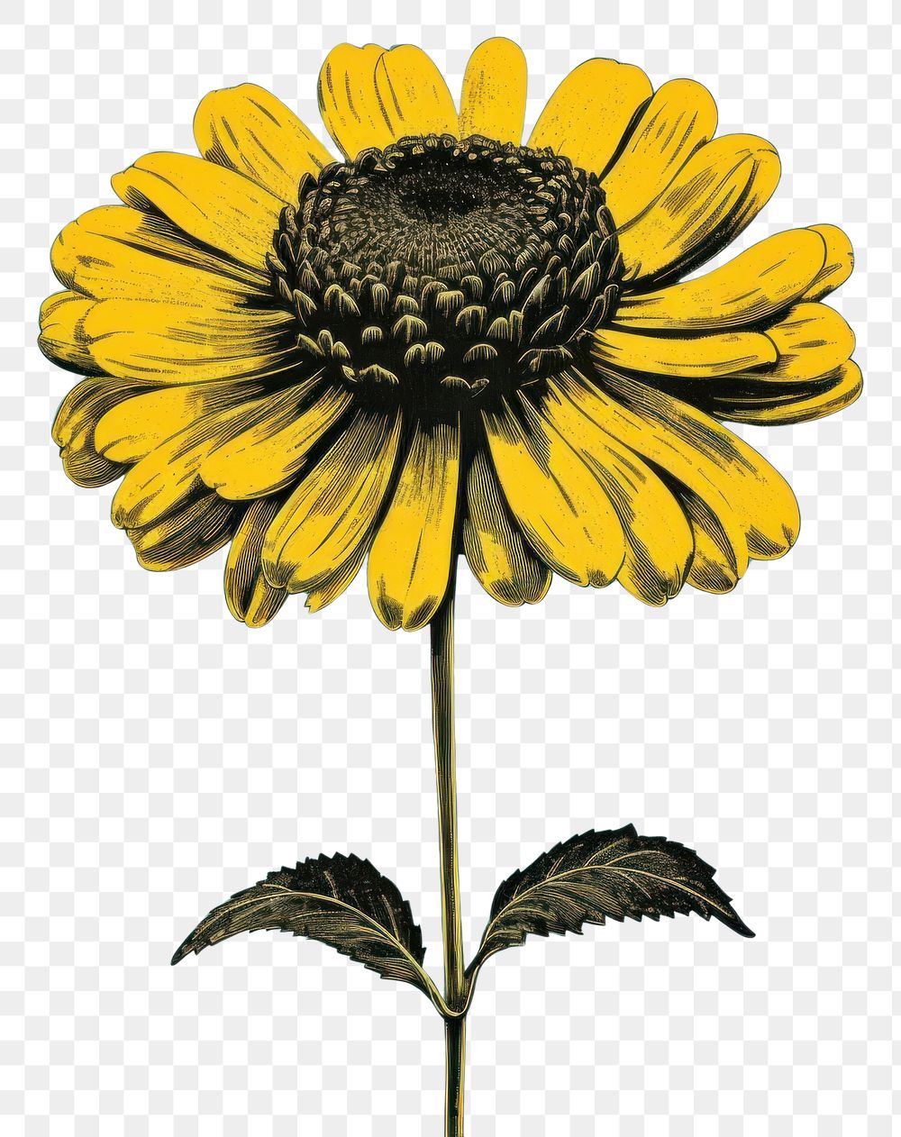 PNG Zinnia flower sunflower yellow plant. AI generated Image by rawpixel.