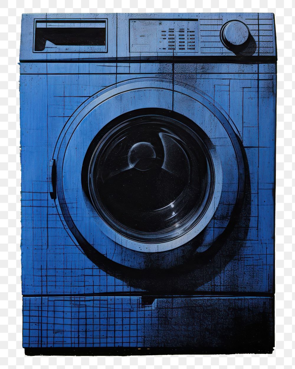 PNG Washing machine appliance yellow blue. AI generated Image by rawpixel.