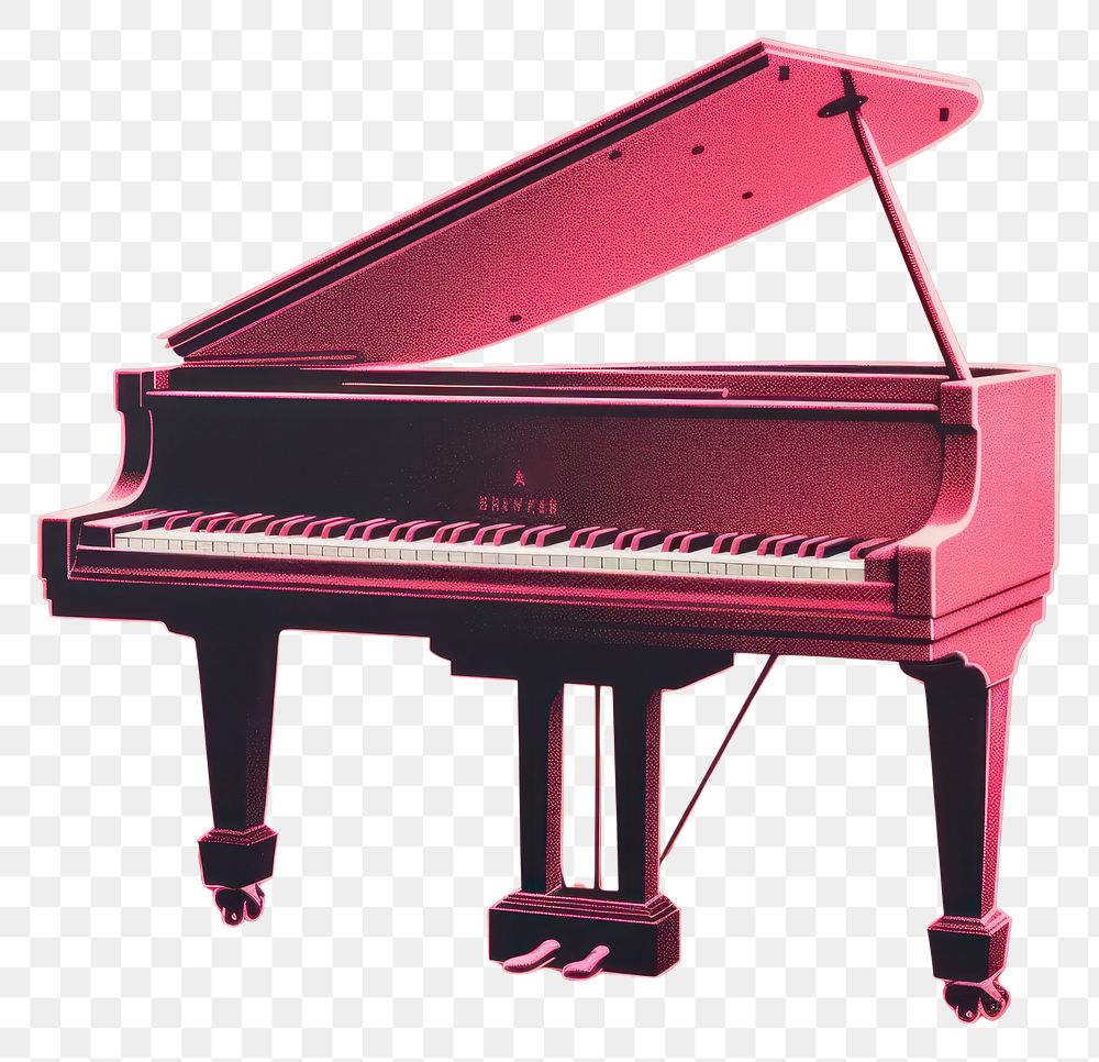 PNG Piano keyboard pink red