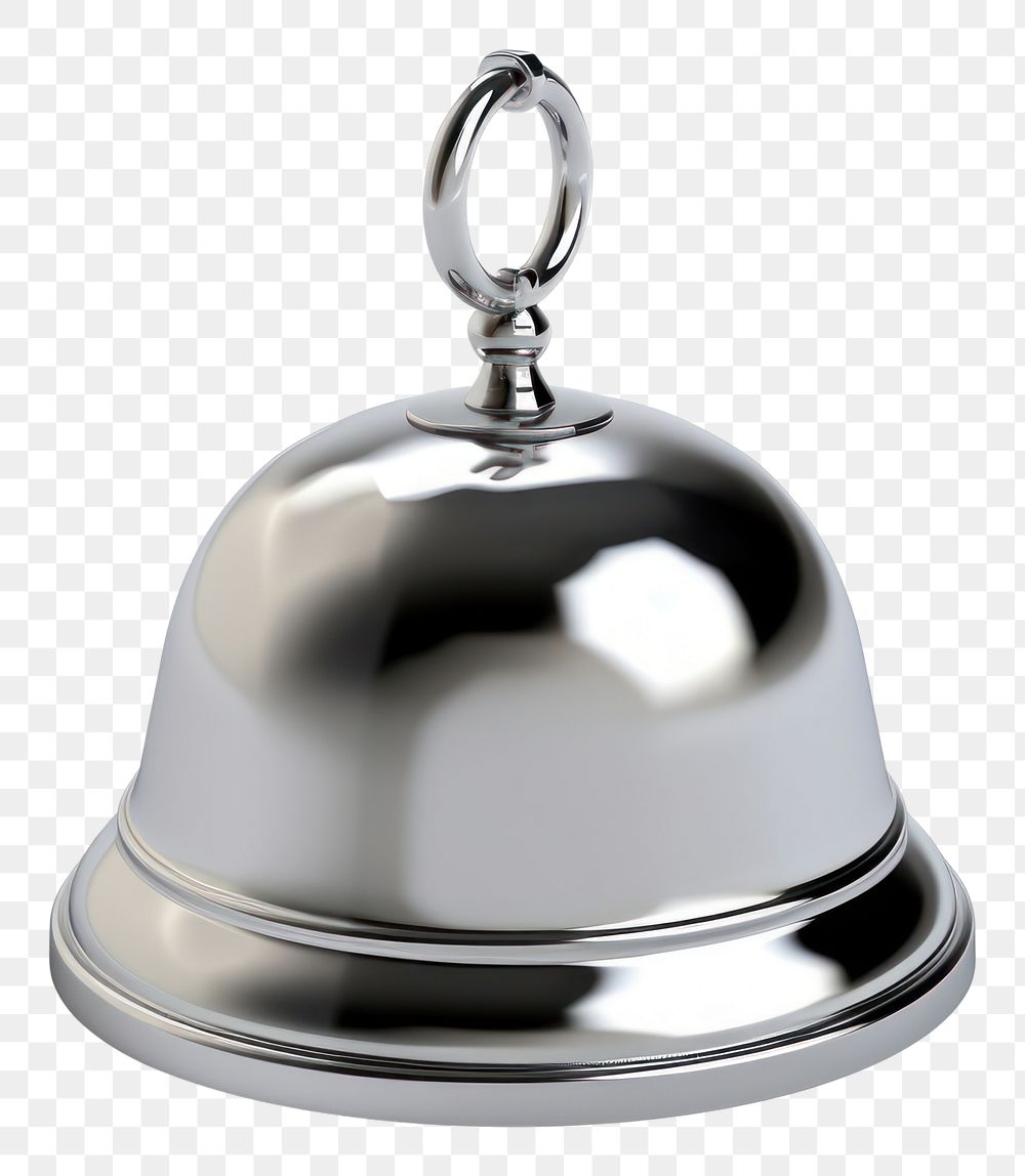 PNG  Chrome bell for the hotel silver white background seasoning. AI generated Image by rawpixel.