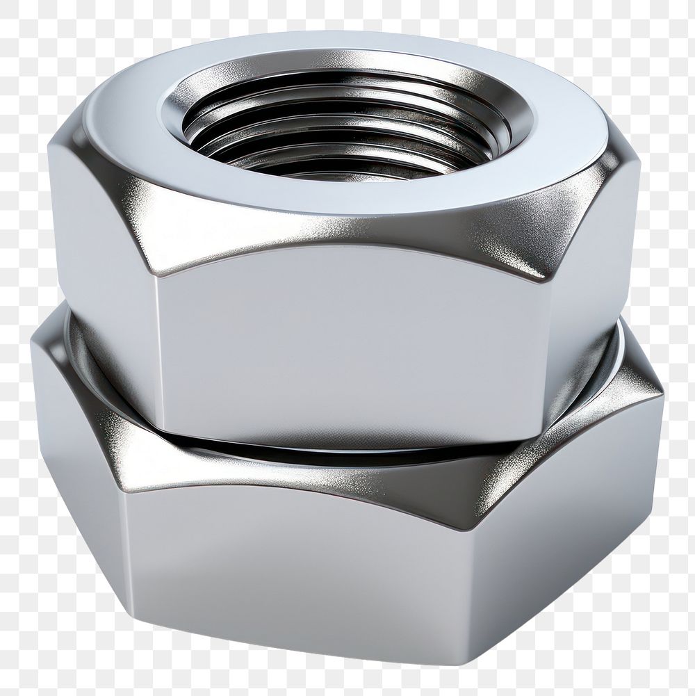 PNG  Hex nuts stainless steel wheel white background transportation. AI generated Image by rawpixel.