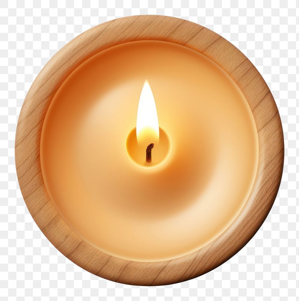 PNG  Burning candle with wooden fire white background illuminated. AI generated Image by rawpixel.