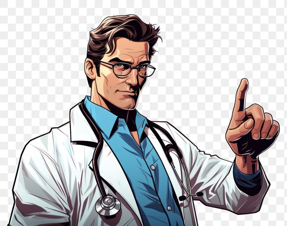PNG Doctor glasses adult stethoscope. AI generated Image by rawpixel.
