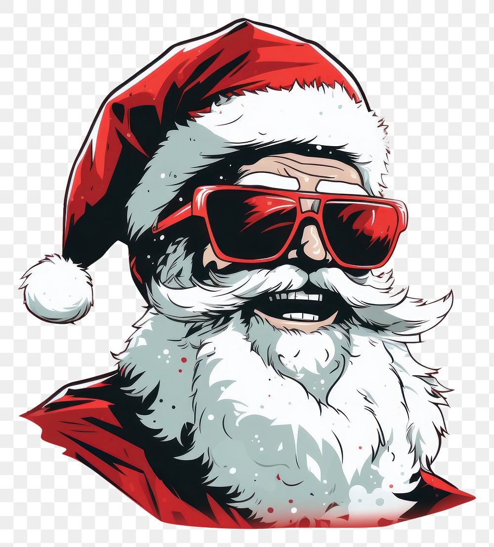 PNG  Santa sunglasses portrait adult