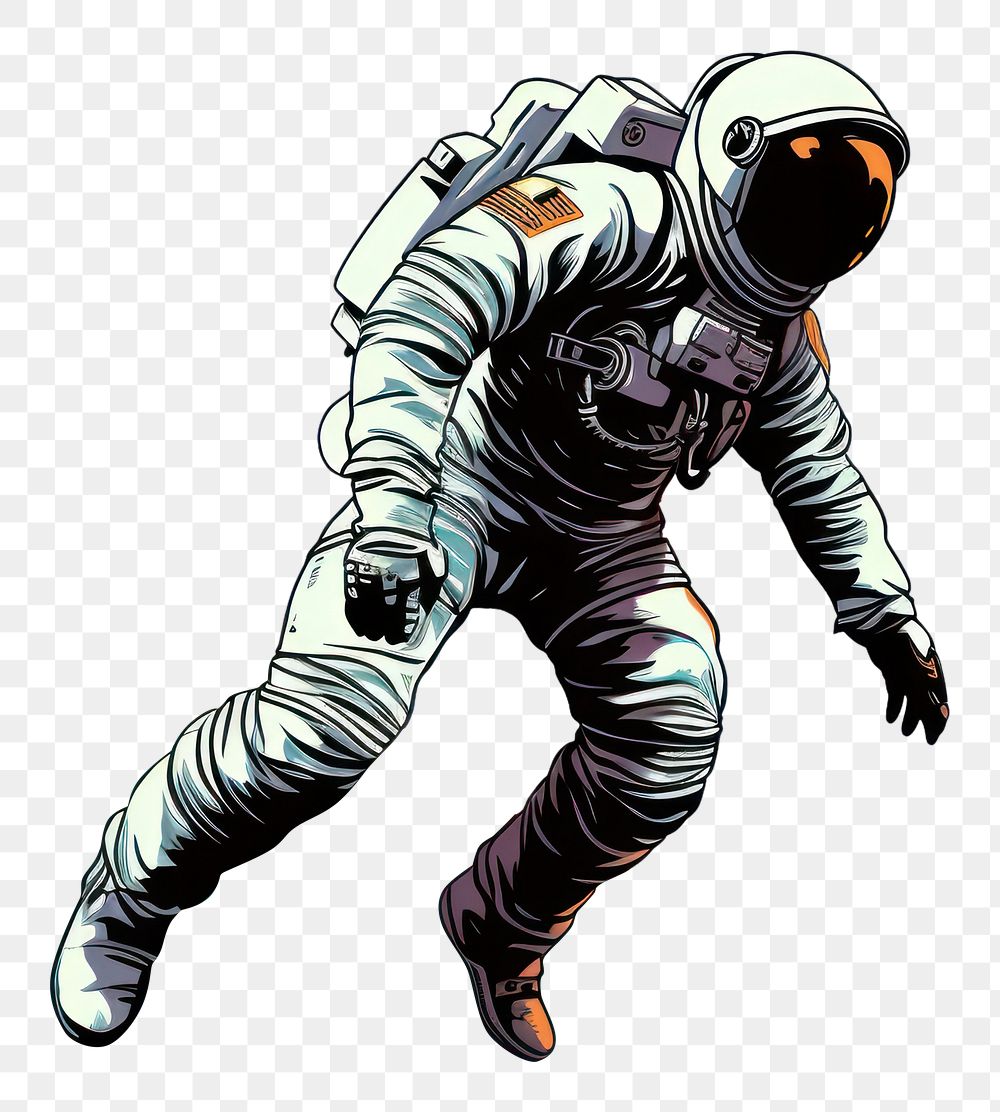 PNG  Sports adult astronaut cartoon. AI generated Image by rawpixel.