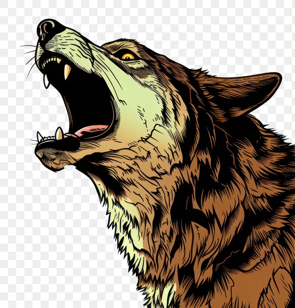 PNG  Wolf mammal animal carnivora. AI generated Image by rawpixel.