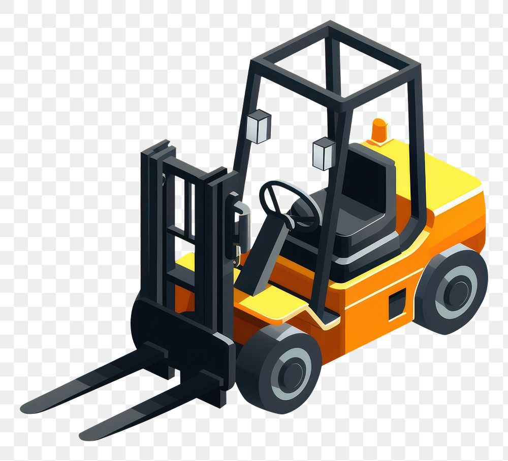 PNG Forklift delivering technology equipment. AI generated Image by rawpixel.