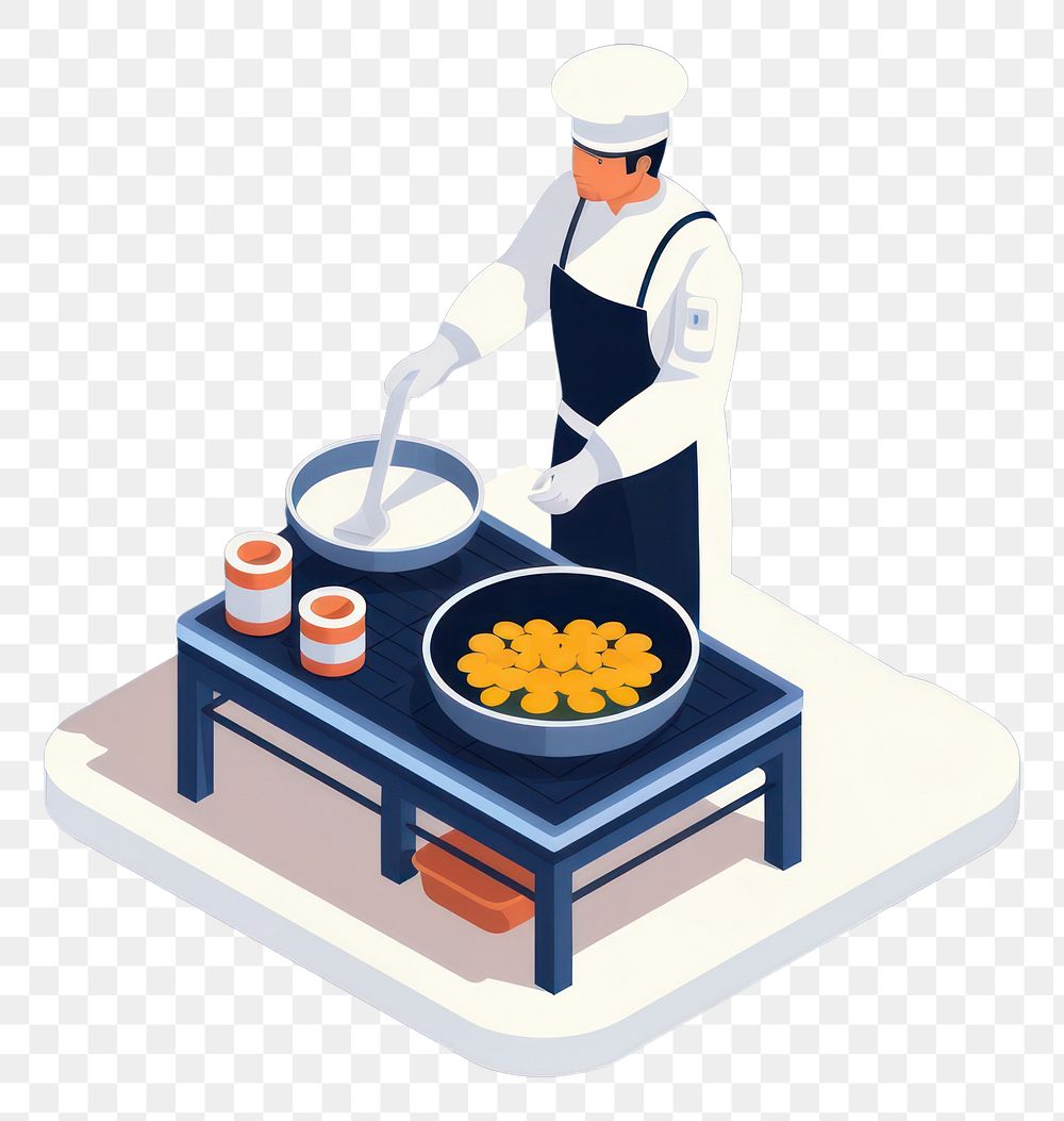 PNG Chef cooking isolated adult food meal. AI generated Image by rawpixel.