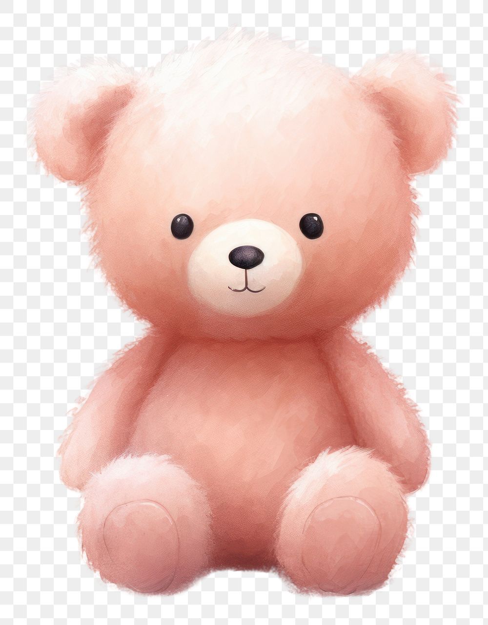 PNG  Cute teddy bear plush pink toy. AI generated Image by rawpixel.