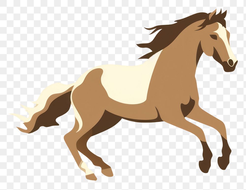 PNG Horse running animal mammal brown. AI generated Image by rawpixel.