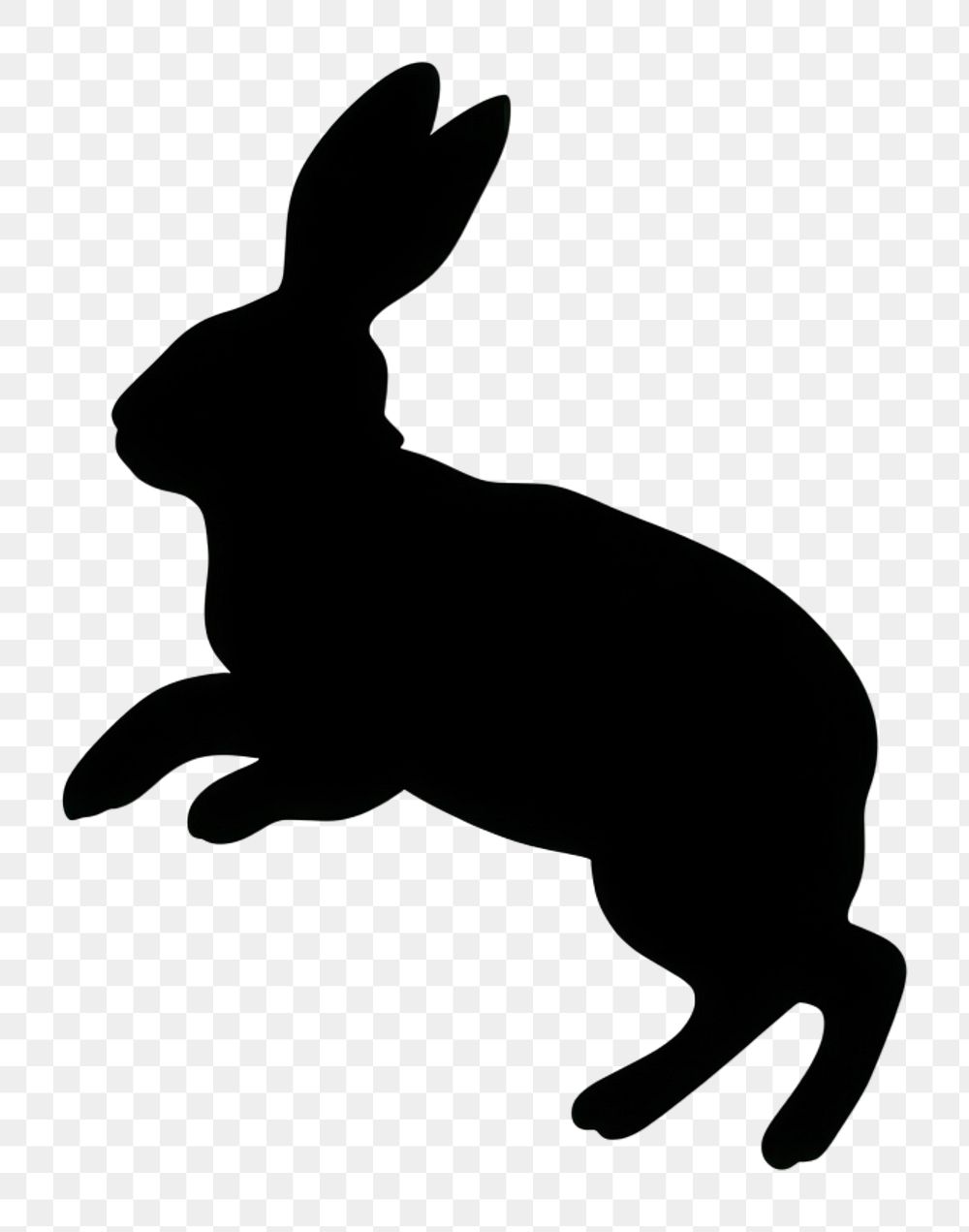 PNG Sillouette rabbit jumping silhouette animal mammal. AI generated Image by rawpixel.