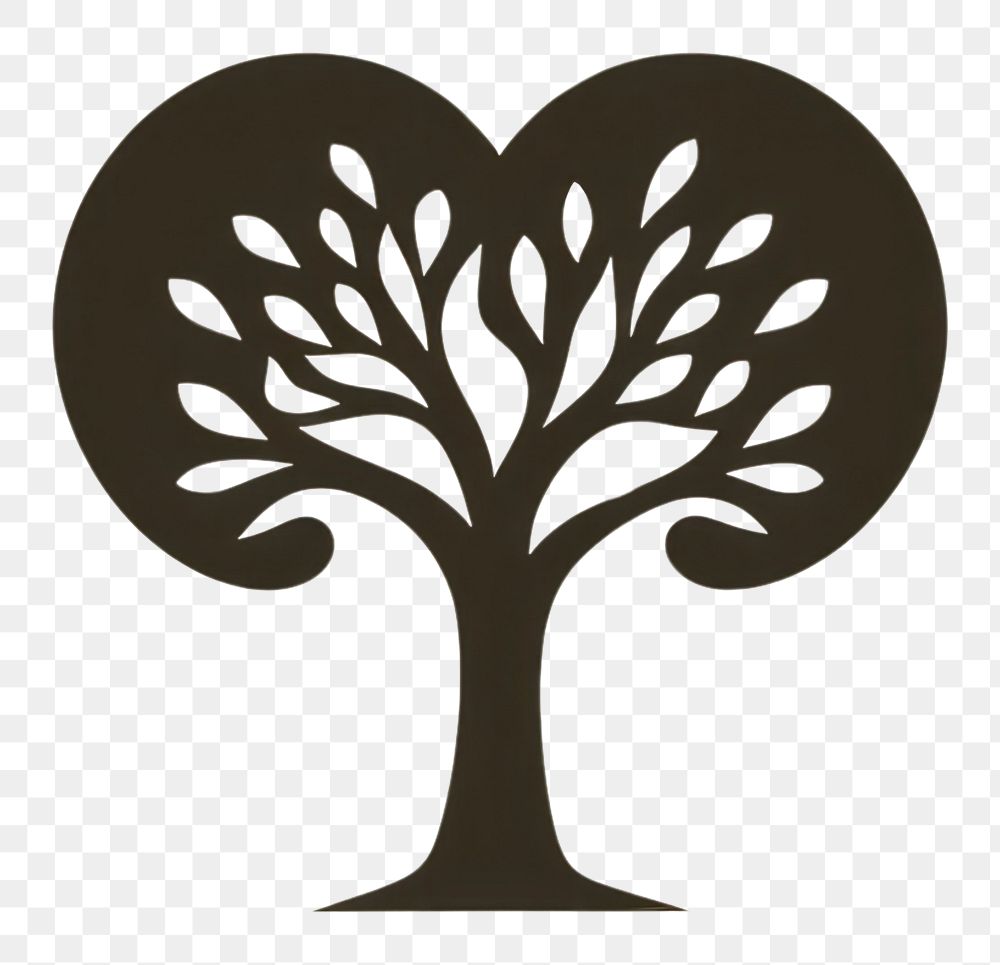 PNG Tree in heart logo illustrated outdoors. AI generated Image by rawpixel.