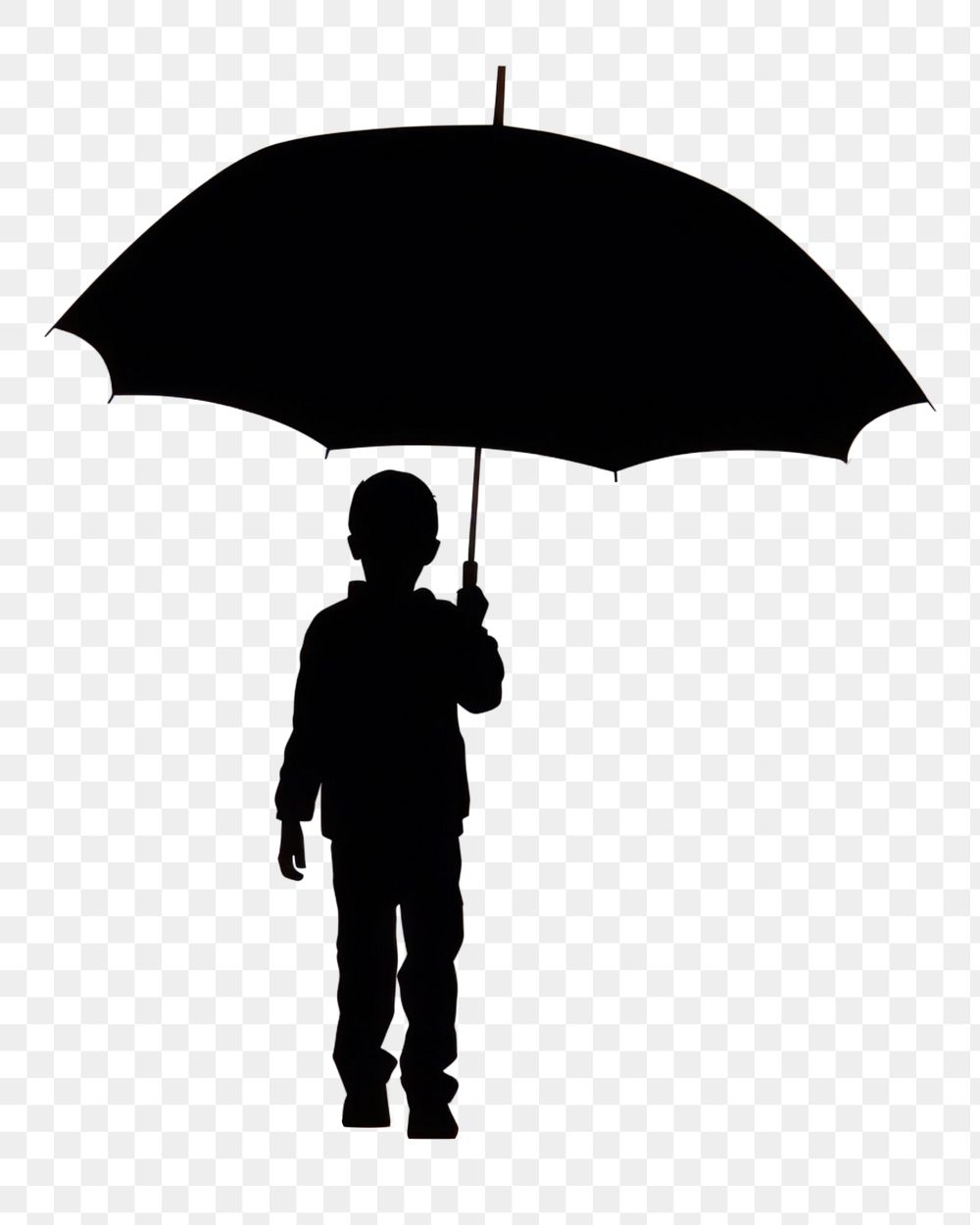 PNG Sillouette umbrella and kid silhouette architecture protection. AI generated Image by rawpixel.
