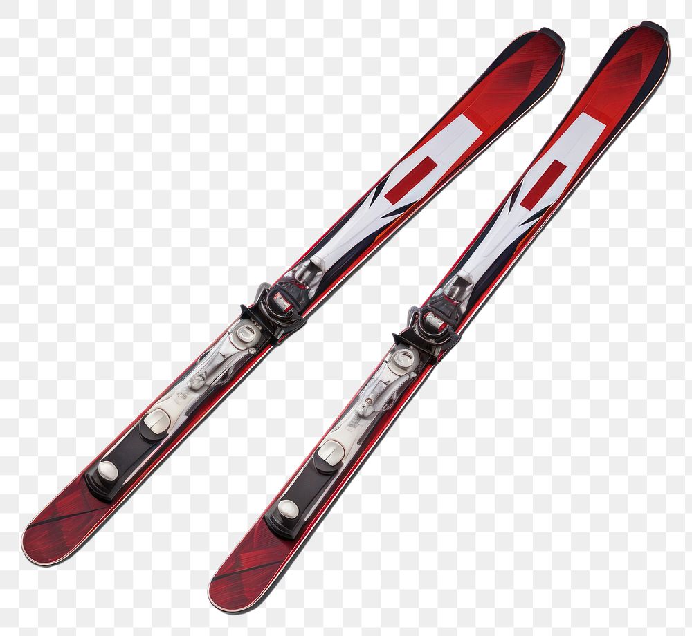 PNG Pair of snow skis sports white background accessories. AI generated Image by rawpixel.