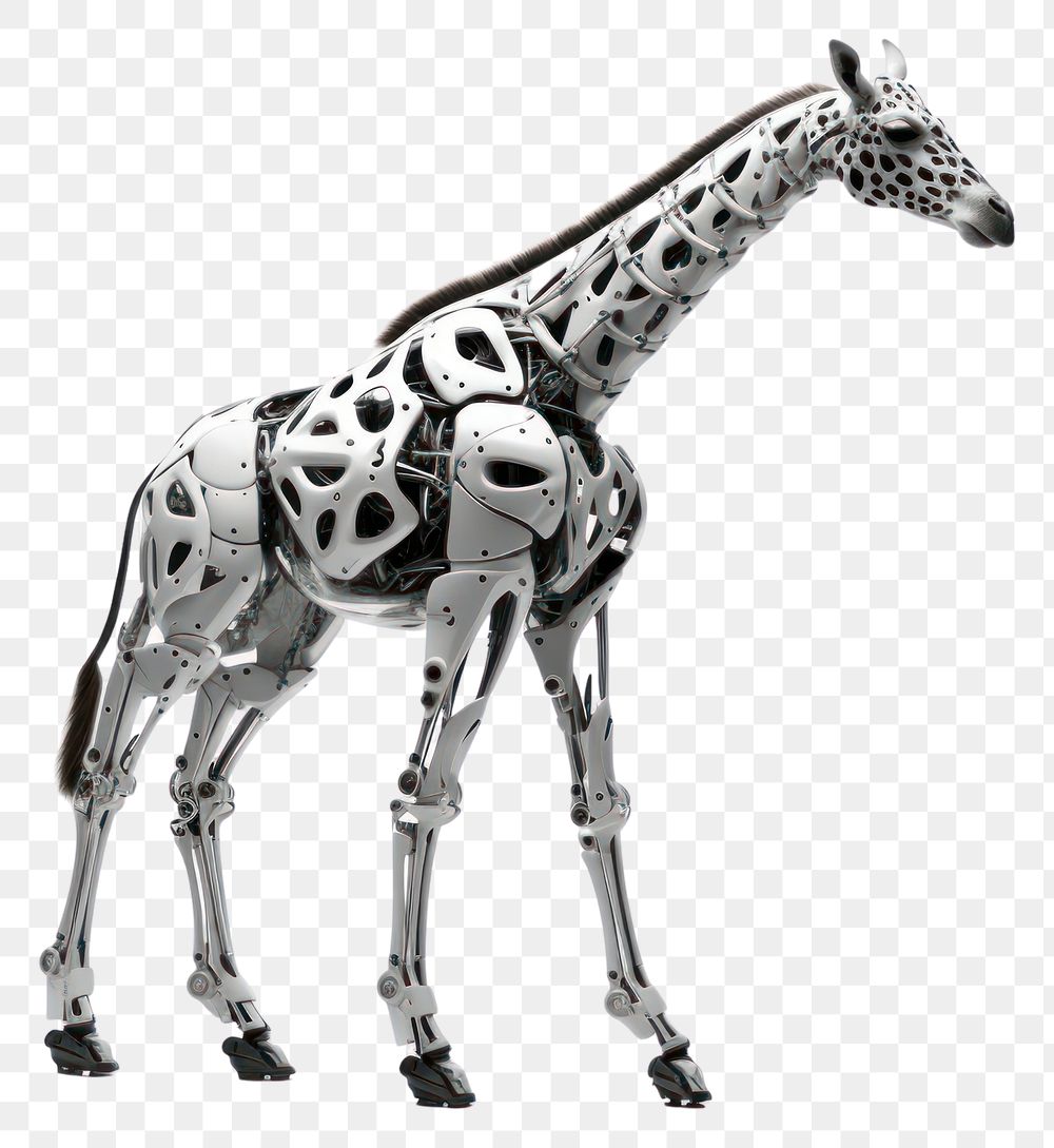 PNG Cyborg giraffe wildlife animal mammal. AI generated Image by rawpixel.