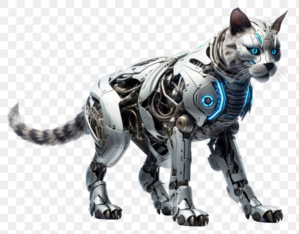 PNG Cyborg cat animal mammal pet. AI generated Image by rawpixel.