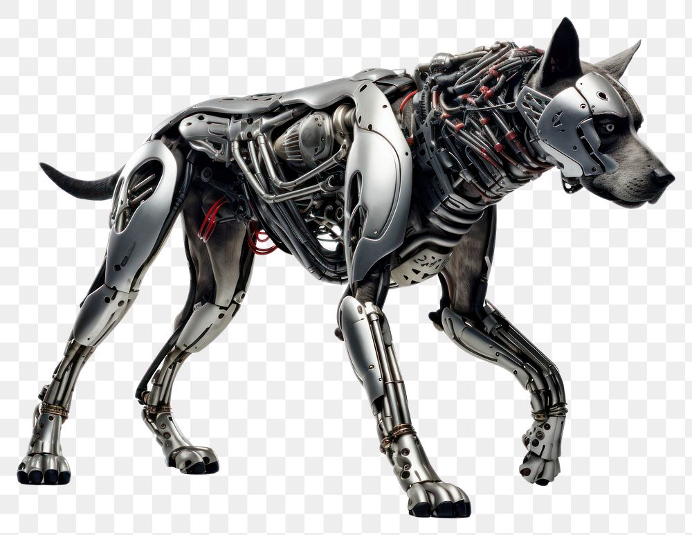 PNG Cyborg dog mammal animal pet. AI generated Image by rawpixel.