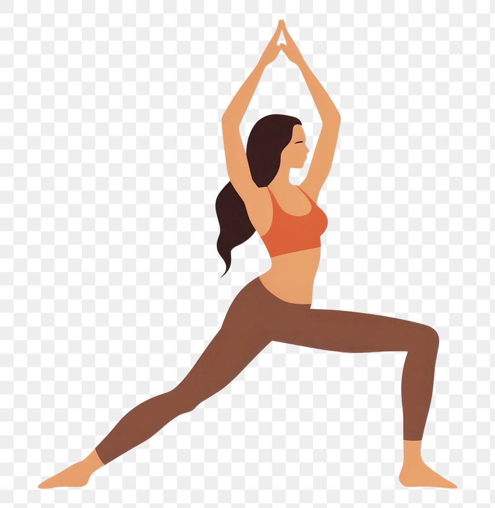 PNG A woman doing yoga exercise sports adult. AI generated Image by rawpixel.
