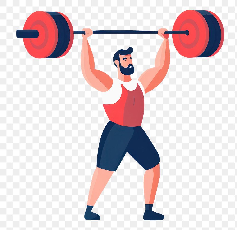PNG A man using a dumbel for weight training exercise sports adult. AI generated Image by rawpixel.