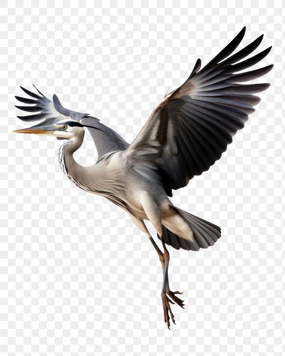 PNG A heron flying bird animal. AI generated Image by rawpixel.