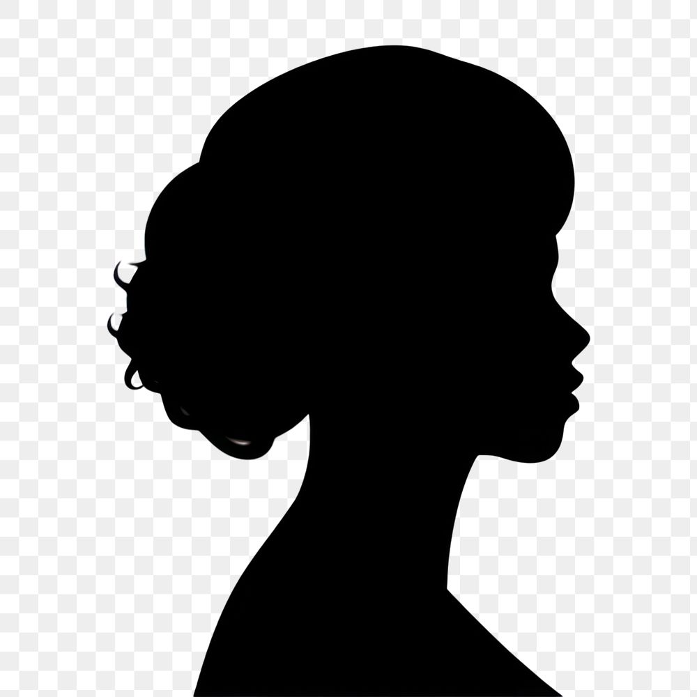 PNG Backlighting monochrome silhouette hairstyle. AI generated Image by rawpixel.